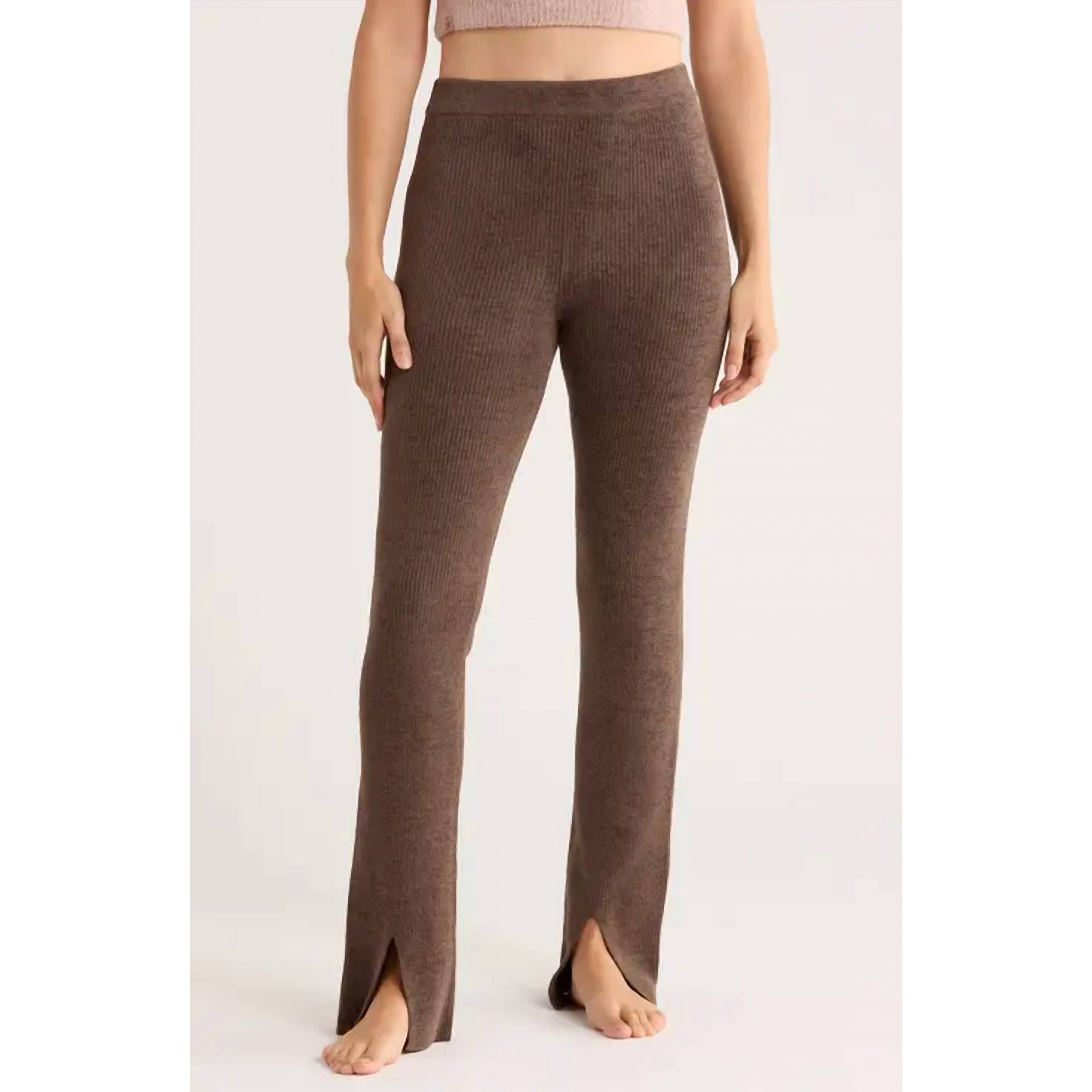 New Barefoot Dreams Cozychic Ultra Lite Slim Slit Pant In Java